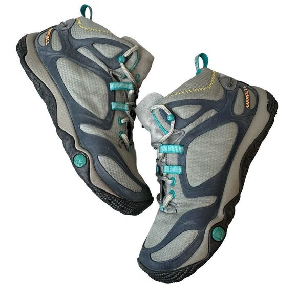 MERRELL Proterra Mid Gore-Tex Hiking Boots Gray Size 8 - Picture 10 of 17